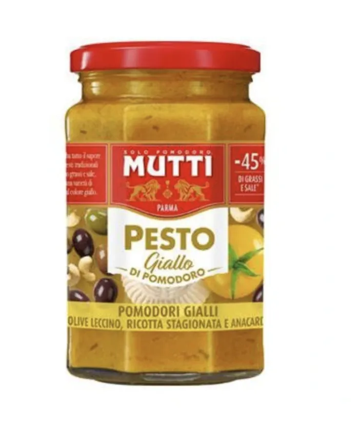 Mutti pesto zo žltých paradajok 180g
