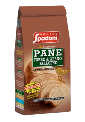 Molino Spadoni talianska celozrnná chlebová zmes so špaldou a pohánkou 1kg
