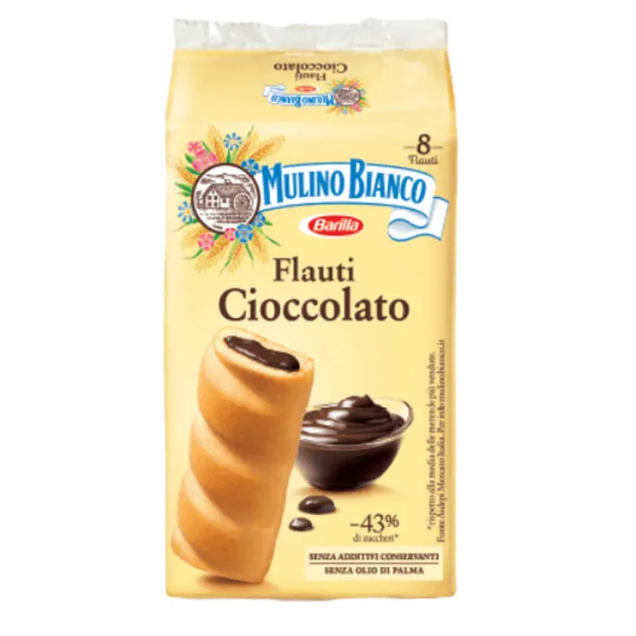 SPOTREBA Mulino Bianco flauti s čokoládovou náplňou 280g