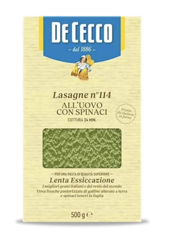 De Cecco vaječné špenátové Lasagne 500g