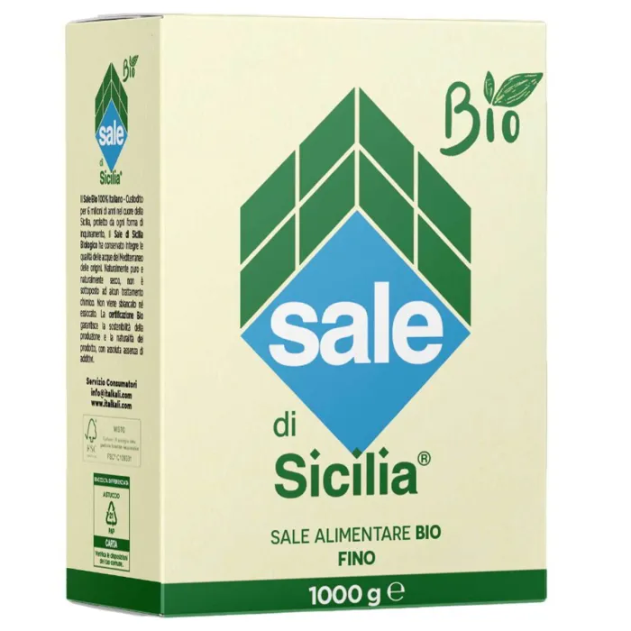 POŠKODENÝ OBAL Italkali BIO jemnozrnná sicílska morská soľ 1kg (kópia)