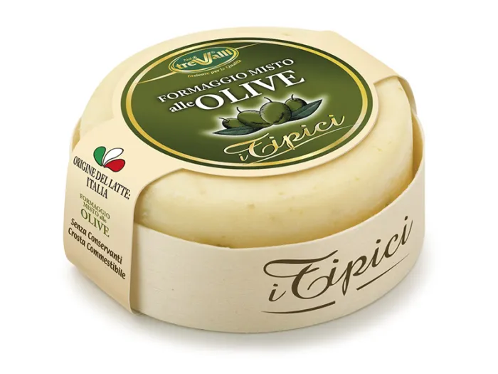 Trevalli čerstvý syr so zelenými olivami 180g