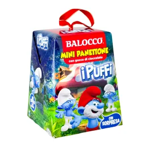 Balocco mini Panettone s kúskami čokolády a prekvapením 90g