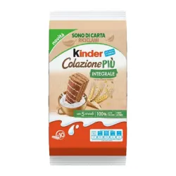 ZACHRÁŇ  MA Ferrero Kinder Colazione Piu celozrnné raňajkové buchtičky s mliekom, sladom a 5 cereáliami 290g thumbnail-1