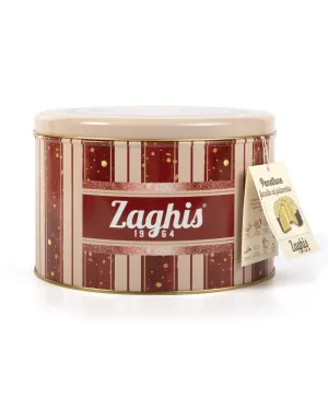 Zaghis Panettone s pistáciovým krémom v plechovom boxe 800g