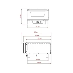 Effeuno elektrická pec N3 - 2,1kW thumbnail-4