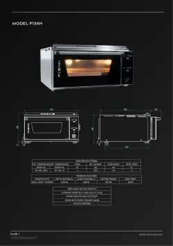 Effeuno elektrická pec P134H - 3,0 kW thumbnail-5
