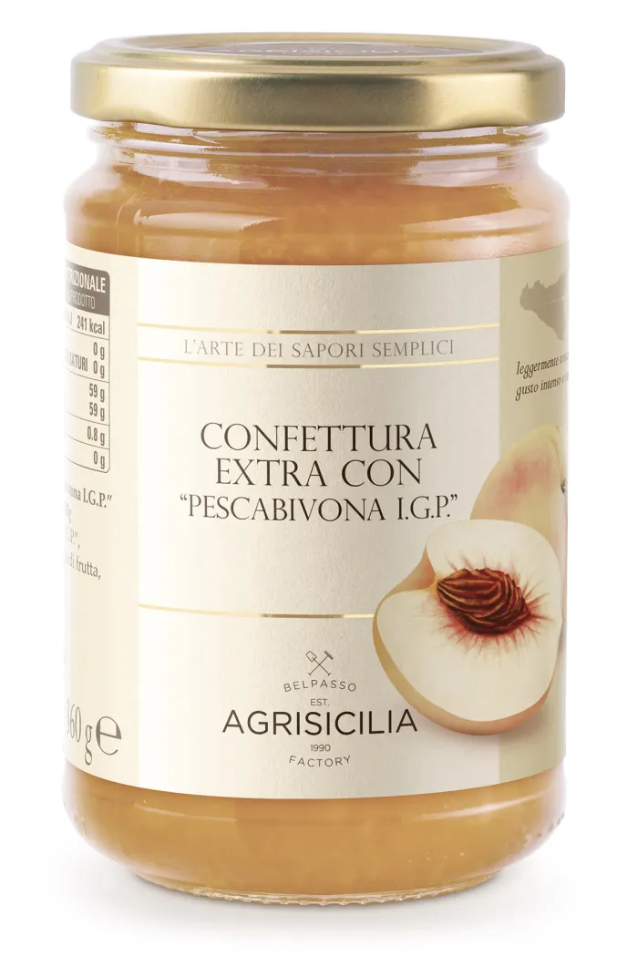 Agrisicilia džem zo sicílskej broskyne I.G.P. 360g Agrisicilia džem zo sicílskej broskyne I.G.P. 360g