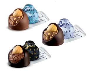Perugina Baci pralinky z bielej, mliečnej a horkej čokolády v krabičke 200g