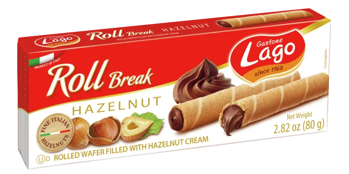 Gastone Lago trubičky plnené orieskovým krémom 80g