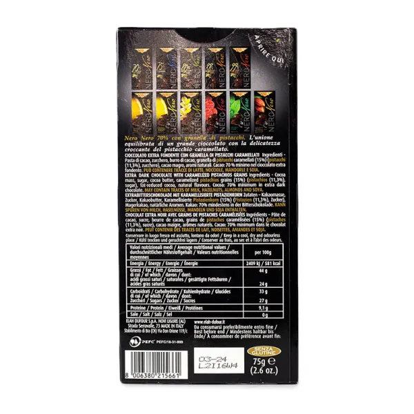 Novi horká čokoláda s kúskami chrumkavých pistácii 75g