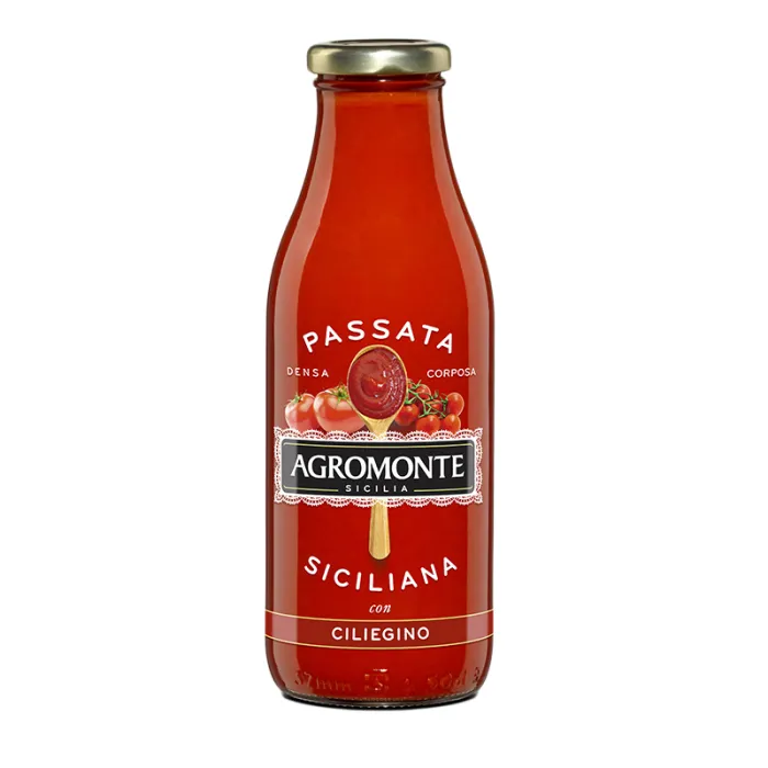 Agromonte Siciliana pasírované paradajky so cherry paradajkami 520g