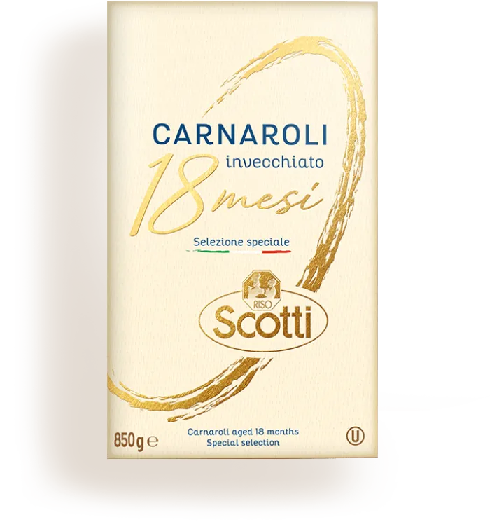 Riso Scotti Carnaroli 18 mesiacov zretá výberová edícia 850g Riso Scotti Carnaroli 18 mesiacov zretá výberová edícia 850g