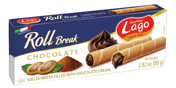 Gastone Lago trubičky plnené kakaovým krémom 80g