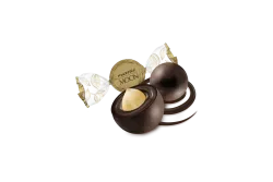 Maxtris Moon pralinky z horkej čokolády s náplňou z lieskovcovo-mliečnej čokolády a pražených lieskovcov 156g thumbnail-2