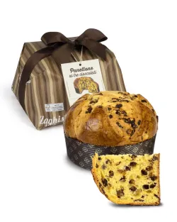 Zaghis Panettone s bielou, mliečnou a horkou čokoládou 750g thumbnail-1