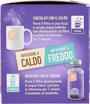 Bonomelli ovocný čaj s príchuťou čierneho hrozna a jahôd 24g