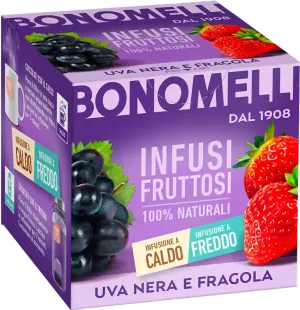Bonomelli ovocný čaj s príchuťou čierneho hrozna a jahôd 24g