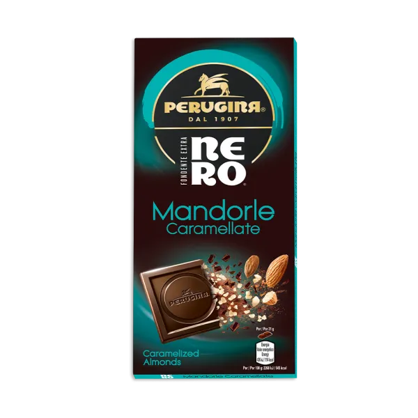 Perugina horká čokoláda s karamelizovanými mandľami 85g
