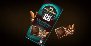 Perugina horká čokoláda s karamelizovanými mandľami 85g