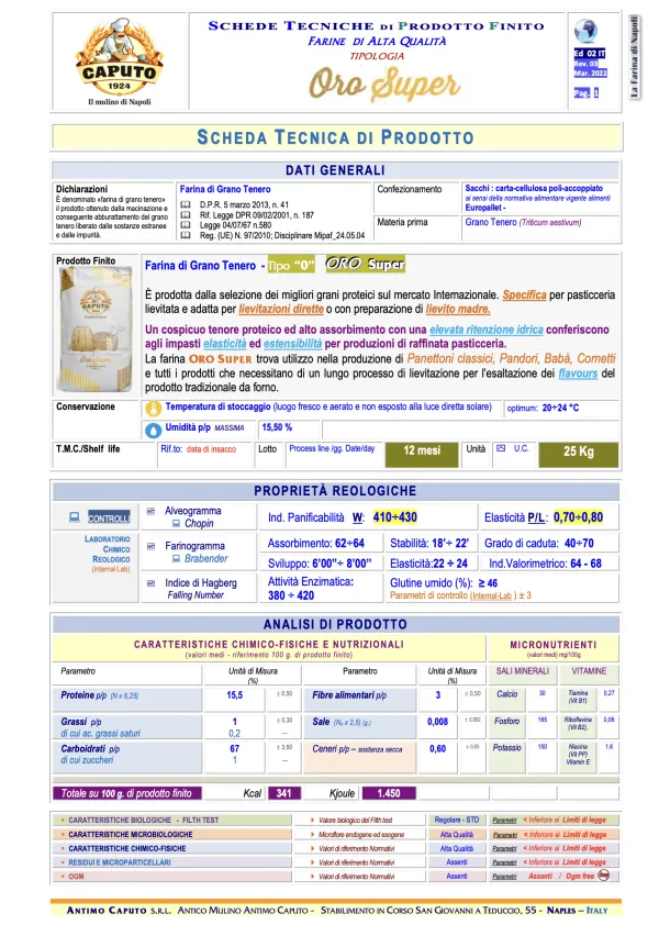 Caputo talianska múka Manitoba "0" 25kg