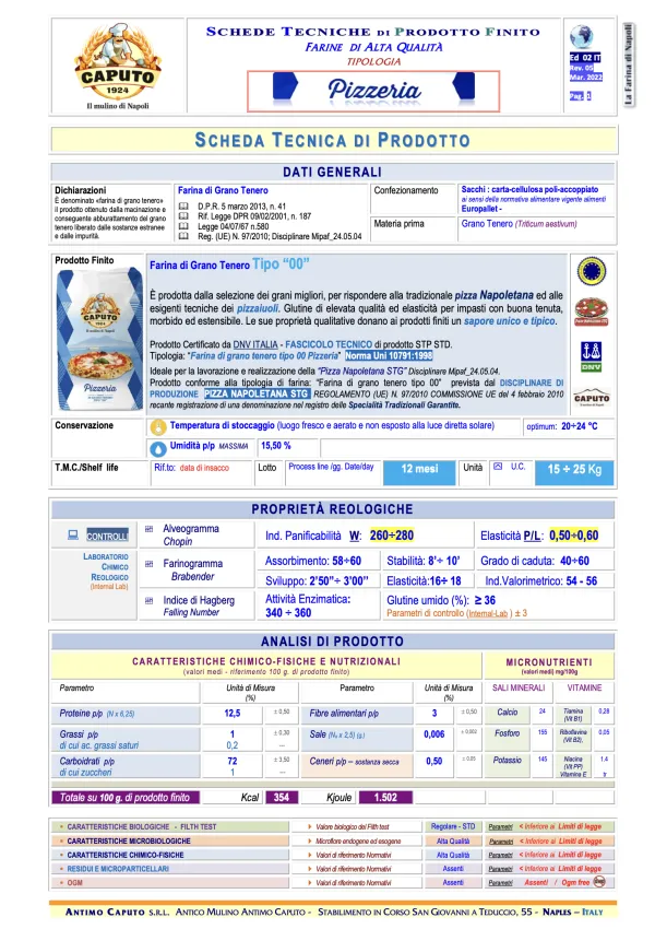 Caputo talianska múka Pizzeria "00" 25kg