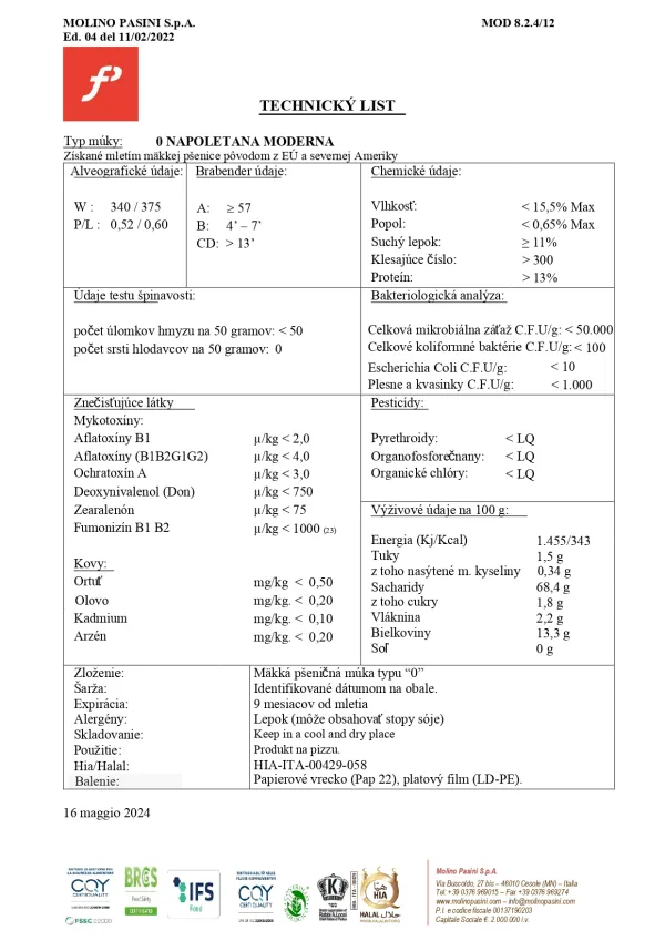 Molino Pasini talianska múka Napoletana Moderna 10kg