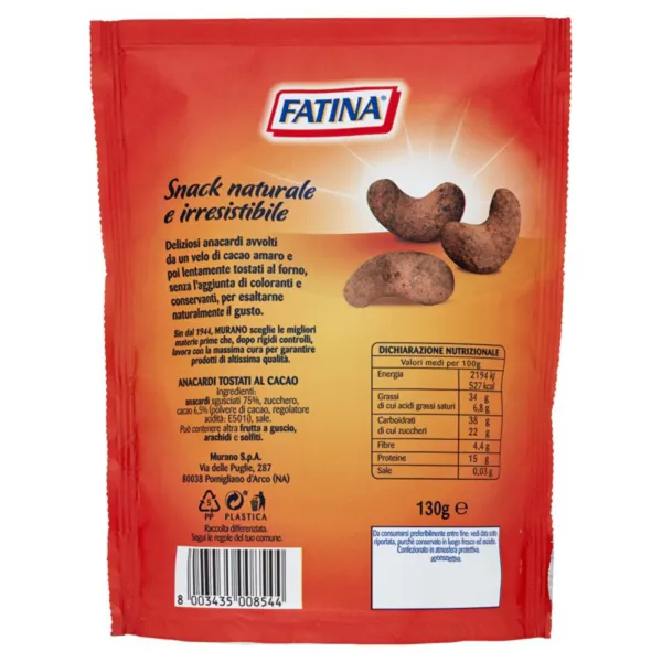 Fatina opekané kešu orechy v horkom kakau 130g