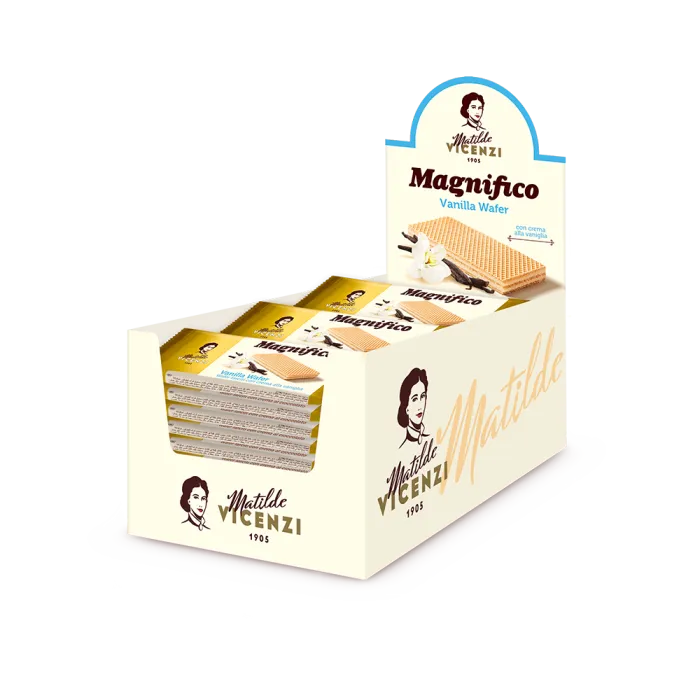 Matilde Vicenzi Magnifico vanilkové oblátky 24x25g Matilde Vicenzi Magnifico vanilkové oblátky 24x25g