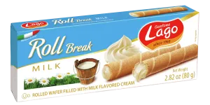 Gastone Lago trubičky plnené mliečnym krémom 80g