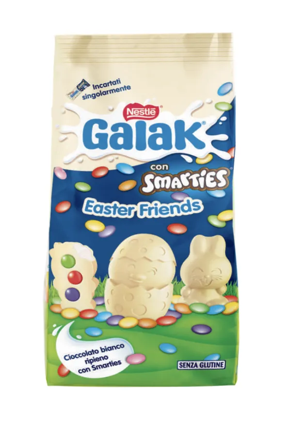 Nestle Galak čokoládové figúrky z bielej čokolády s lentilkami 147g