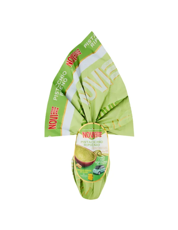Novi čokolákové vajíčko s pistáciovým krémom a karamelizovanými kúskami pistácií 300g