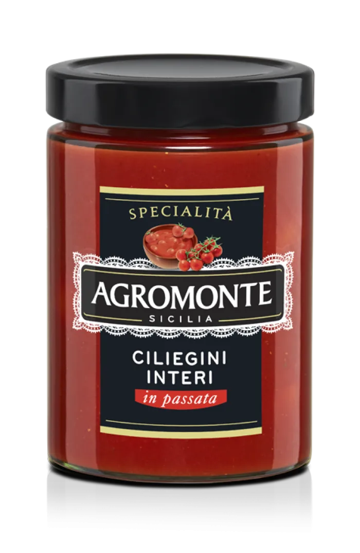 Agromonte celé cherry paradajky v passate zo cherry paradajok 560g