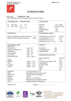 Molino Pasini talianska múka Primitiva 300 Tipo "2" 10kg thumbnail-2