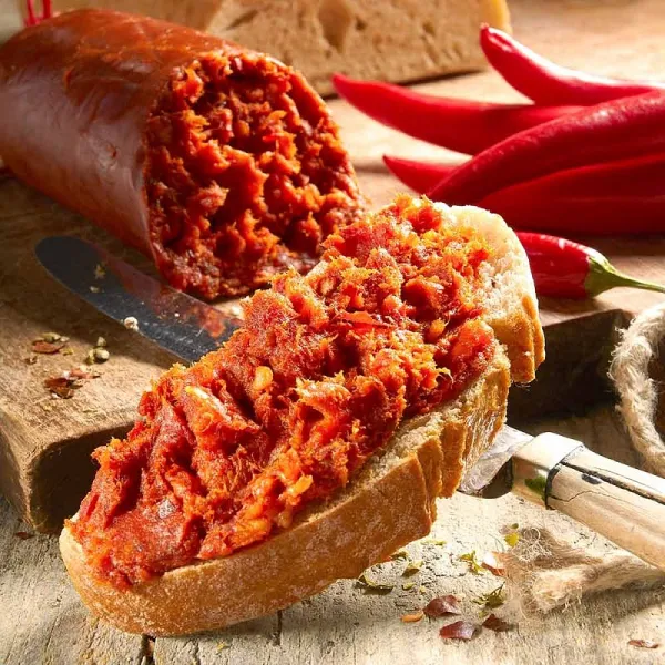 Geca Nduja kalábrijská pikantná nátierková saláma 250g