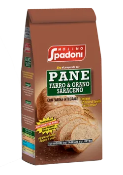 Molino Spadoni talianska celozrnná chlebová zmes so špaldou a pohánkou 1kg thumbnail-1