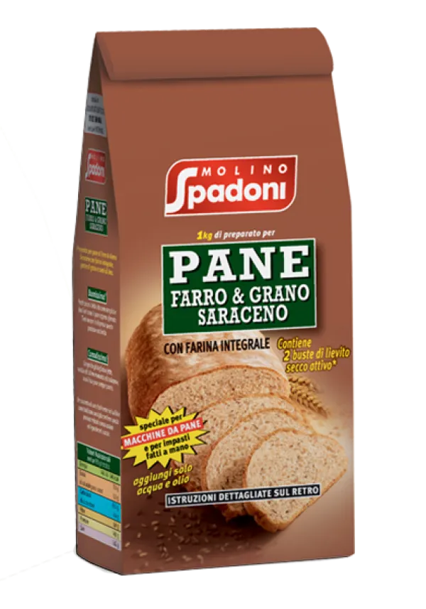 Molino Spadoni talianska celozrnná chlebová zmes so špaldou a pohánkou 1kg