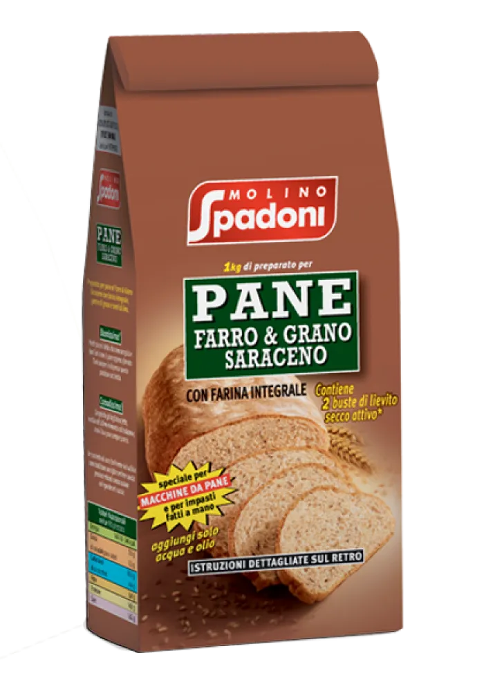 Molino Spadoni talianska celozrnná chlebová zmes so špaldou a pohánkou 1kg