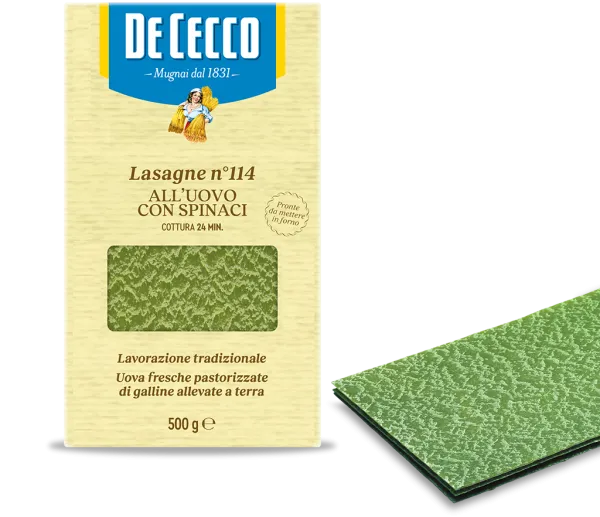De Cecco vaječné špenátové Lasagne 500g
