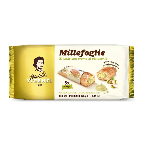 Matilde Vicenzi Millefoglie rolky z lístkového cesta s pistáciovým krémom 125g