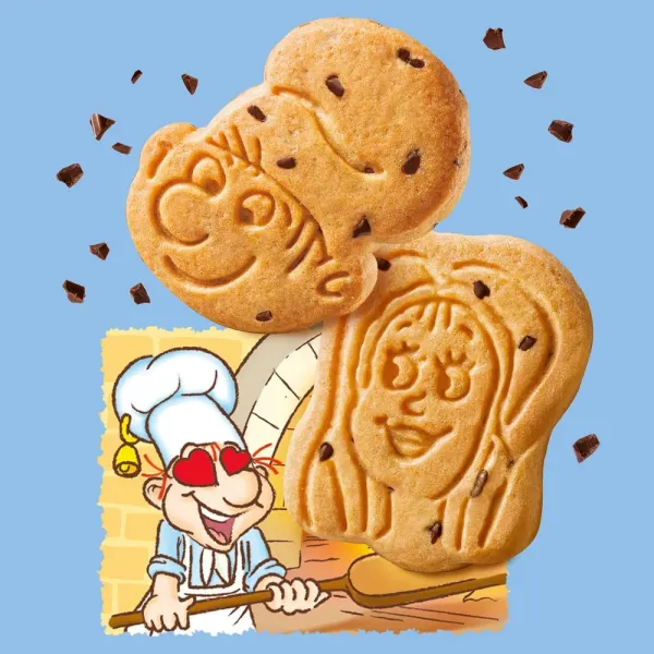 Mulino Bianco Piccolo Mugnaio krehké sušienky s kúskami čokolády a smotanou 300g