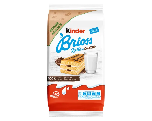 Ferrero Kinder Brioss raňajkové buchtičky s mliekom a  kakaom 280g