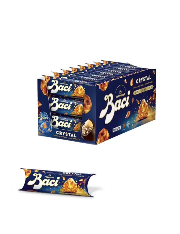 Perugina Baci pralinky s pomarančovými kryštálikmi v tube 37,5g