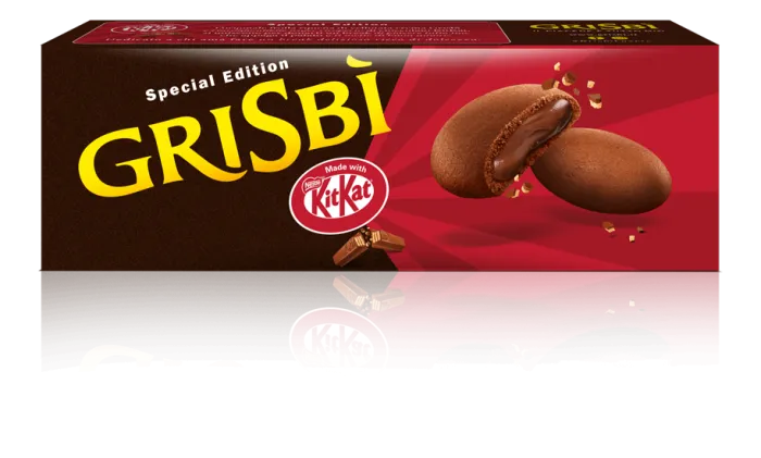 Vicenzi Grisbi sušienky plnené krémom zo sušienok KitKat 112g