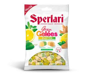 Sperlari želé cukríky s príchuťou citrón-šalvia a citrón-zázvor 150g