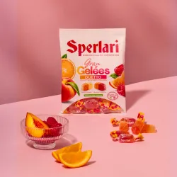 Sperlari želé cukríky s príchuťou pomaranč-malina a pomaranč-broskyňa 150g thumbnail-3