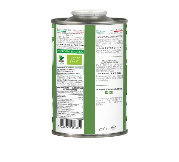 Guglielmi Leaf Bio extra panenský olivový olej 0,25l