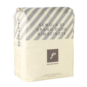 POŠKODENÝ OBAL Molino Pasini talianska múka Semola Di Grano Duro Rimacinata 5kg