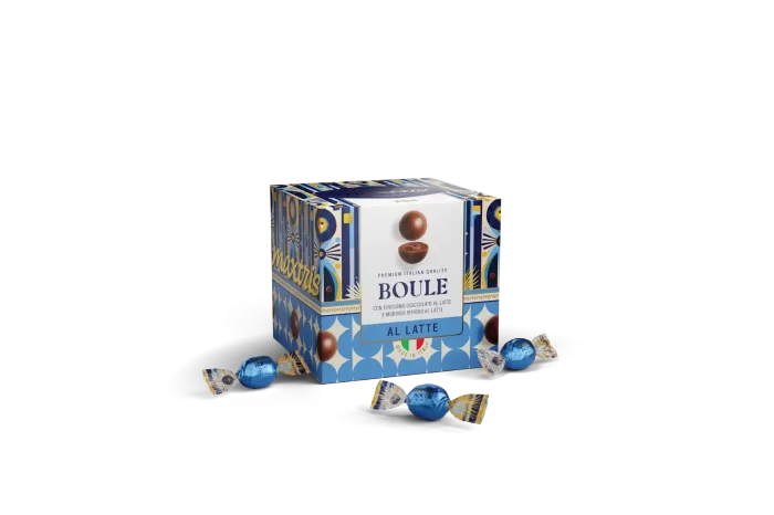 Maxtris Boule pralinky z mliečnej čokolády s náplňou z mliečnej čokolády 180g