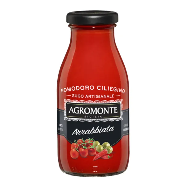 Agromonte paradajková omáčka Arrabbiata s olivami a čili papričkami 260g